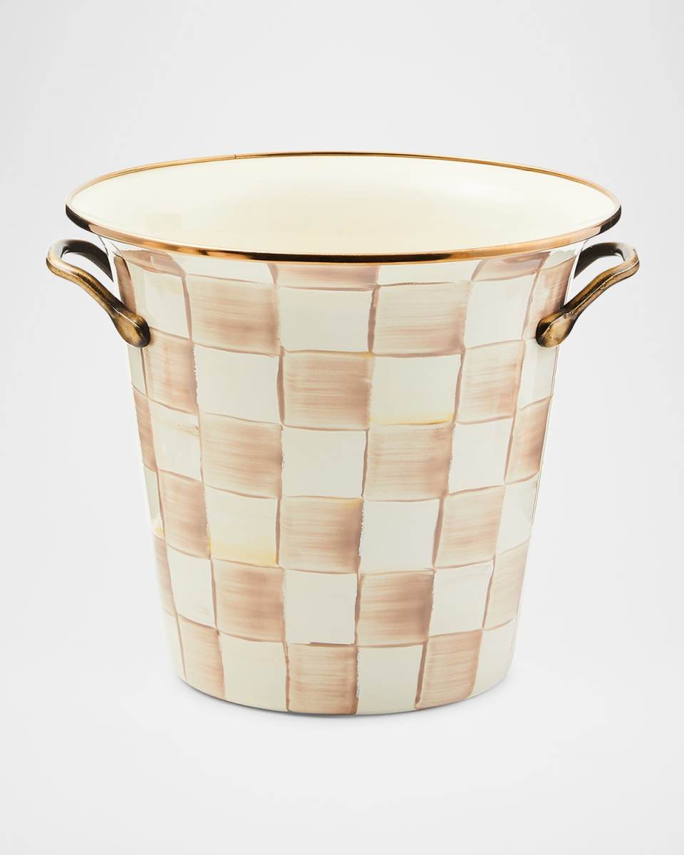 Mocha Check Wine Cooler